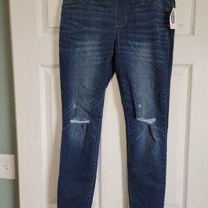 Old Navy Rockstar distressed Jeggings size 8 NEW